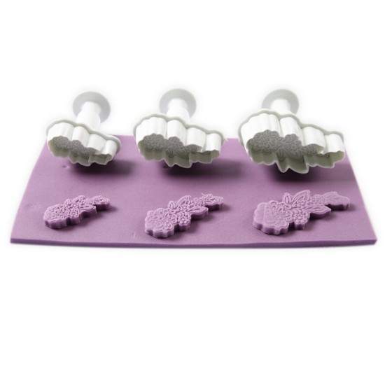 Blumen Motiv Ausstechformen 3er Set ca. 2-4 cm - M605 - Mytortenland